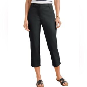 Talbots Black Perfect Skimmer Mid Rise Crop Pants | Size 12